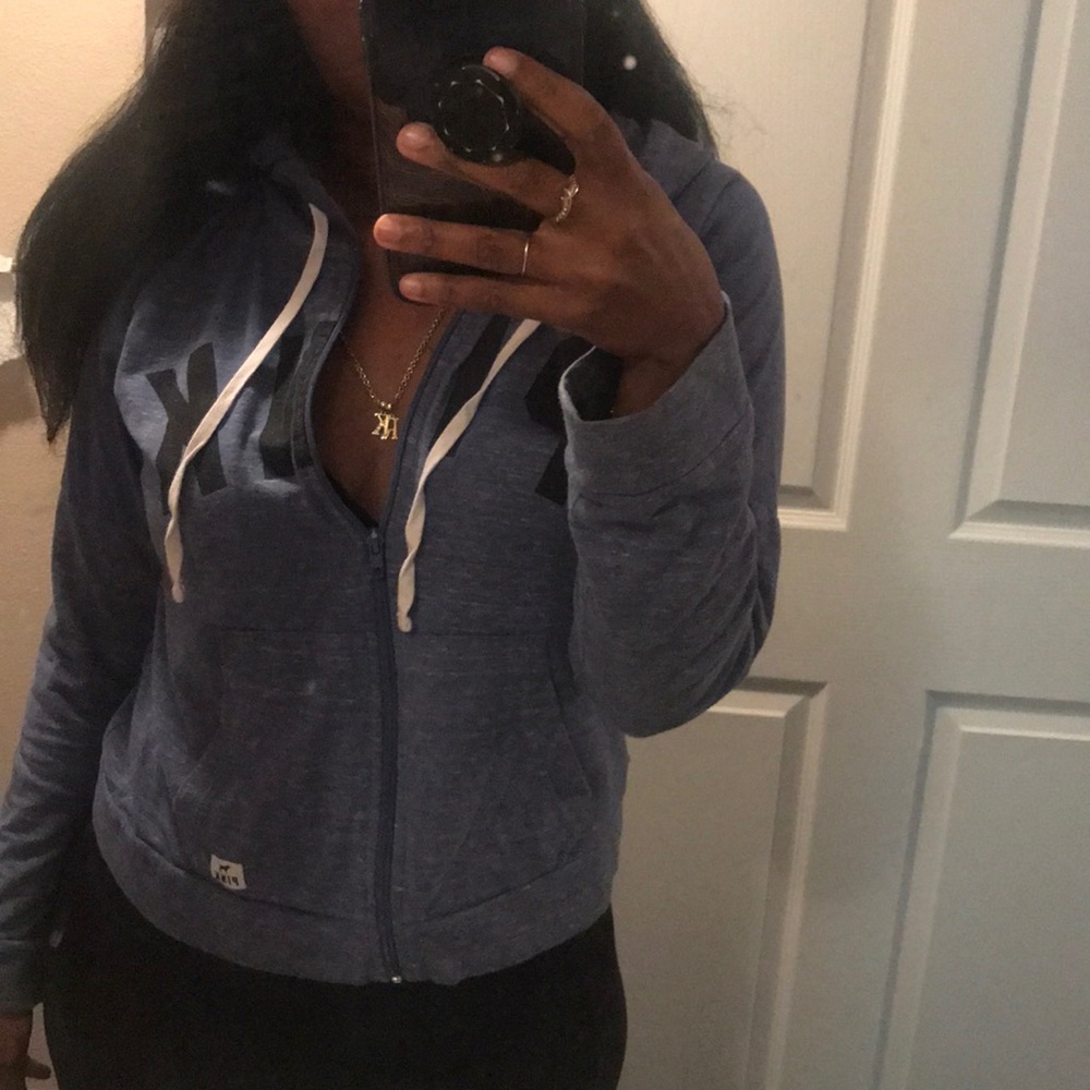 Pink zip up hoodie